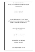 Luận văn thạc sĩ kinh tế giải pháp hoàn thiện hoạt động chăm sóc khách hàng dịch vụ bưu kiện tại bưu điện thành phố đà lạt
