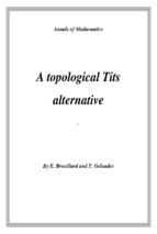 A topological tits alternative