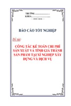 Công tác kế toán chi phí sản xuất vả tính giá thành sản phẩm tại xí nghiệp xây dựng và dịch vụ