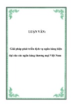 Giải pháp phát triển dịch vụ ngân hàng hiện đại của các ngân hàng thương mại việt nam
