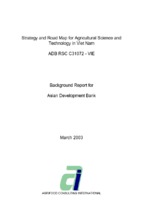 Background report for asian development bank strategy and road map for agricultural science and technology in viet nam