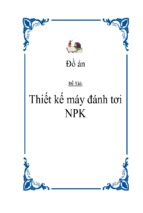 Thiết kế máy đánh tơi npk