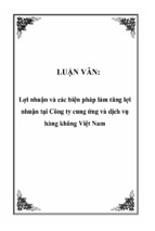 Lợi nhuận và các biện pháp làm tăng lợi nhuận tại công ty cung ứng và dịch vụ hàng không việt nam