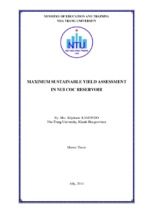 Maximum sustainable yield assessment in nui coc reservoir