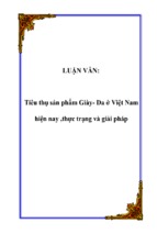 Tiêu thụ sản phẩm giày  da ở việt nam hiện nay ,thực trạng và giải pháp