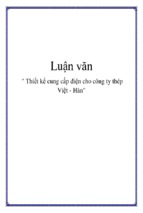 Thiết kế cung cấp điện cho công ty thép việt   hàn