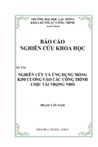 Nghiên cứu và ứng dụng móng kim cƣơng vào các công trình chịu tải trọng nhỏ