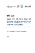 Báo cáo năng lực hội nhập kinh tế quốc tế các địa phương tiếp giáp với nước chdcnd lào