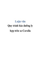 Quy trình bảo dưỡng ly hợp trên xe corolla