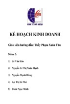 Bài tiểu luận kế hoạch kinh doanh đề tài   ý tưởng kinh doanh của 1 bạn trong nhóm