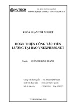 Hoàn thiện công tác tiền lương tại báo vnexpress.net