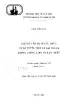 Một số vấn đề về cấu trúc tô pô tuyến tính và bài toán trong không gian vô hạn chiều