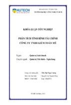 Phân tích tình hình tài chính tại công ty tnhh kiểm toán mỹ (aa)