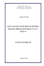 Nâng cao chất lượng dịch vụ hệ thống nhà hàng trên địa bàn thị xã cửa lò   nghê an 