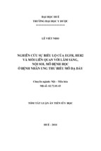 Luận văn tiến sỹ y học nghiên cứu sự biểu lộ của egfr, her2 và mối liên quan với lâm sàng, nội soi, mô bệnh học ở bệnh nhân ung thư biểu mô dạ dày