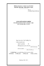 Sáng kiến kinh nghiệm ứng dụng sơ đồ tư duy vào dạy   học một số môn học ở lớp 4