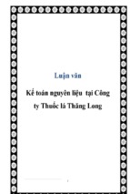 Kế toán nguyên liệu tại công ty thuốc lá thăng long