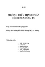 đề tài phương thức thanh toán tín dụng chứng từ