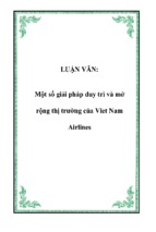 Một số giải pháp duy trì và mở rộng thị trường của viet nam airlines