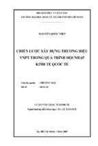 Luận văn thạc sĩ kinh tế chiến lược xây dựng thương hiệu vnpt trong quá trình hội nhập kinh tế quốc tế