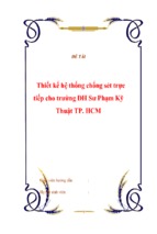 Thiết kế hệ thống chống sét trực tiếp cho trường đh sư phạm kỹ thuật tp. hcm