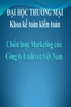 Slide chiến lược marketing của công ty unilever việt nam