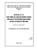 Phát triển các loại thị trường trong nền kinh tế thị trường định hướng xã hội chủ nghĩa ở việt nam