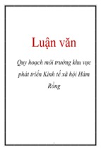 Quy hoạch môi trường khu vực phát triển kinh tế xã hội hàm rồng