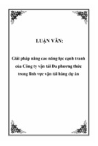 Giải pháp nâng cao năng lực cạnh tranh của công ty vận tải đa phương thức trong lĩnh vực vận tải hàng dự án