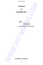 Tài liệu english for mathematics