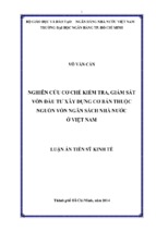 Lats   nghiên cứu cơ chế kiểm tra, giám sát vốn đầu tư xây dựng cơ bản thuộc nguồn vốn ngân sách nhà nước ở việt nam