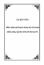 điều chỉnh qui hoạch chung thị xã kontun nhằm nâng cấp thị xã lên đô thị loại iii