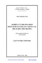 Nghiên cứu phƣơng pháp phân tích vi lƣợng iot trong các đối tƣợng môi trƣờng