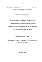 đánh giá hiệu quả một số biện pháp can thiệp cộng đồng phòng chống loãng xương ở người từ 45 tuổi trở lên tại thành phố hồ chí minh