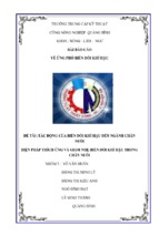 Tác động của biến đổi khí hậu đến ngành chăn nuôi biện pháp thích ứng và giảm nhẹ biến đổi khí hậu trong chăn nuôi