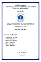 Bài tiểu luận vai trò sinh học của lipip tạp