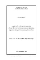 Nghiên cứu thành phần hoá học cây xuyên tâm thảo (canscora lucidissima) họ long đởm (gentianaceae) ở cao bằng