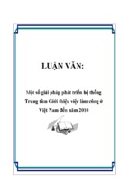 Một số giải pháp phát triển hệ thốn trung tâm giới thiệu việc làm công ở việt nam đến năm 2010