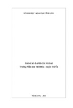 Báo cáo đánh giá ngoài trường mầm non thới hòa – huyện trà ôn