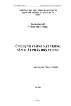 ứng dụng vi sinh vật trong sản xuất phân bón vi sinh