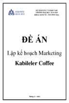 Lập kế hoạch marketing kabileler coffee