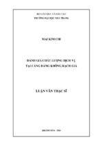 đánh giá chất lượng dịch vụ tại cảng hàng không rạch giá 