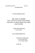 Thực trạng và giải pháp nâng cao năng lực quản lý việc sử dụng một số phụ gia trong chế biến thực phẩm tại quảng bình