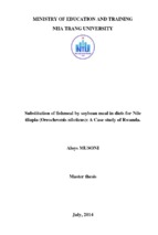 Substitution of fishmeal by soybean meal in diets for nile tilapia (oreochromis niloticus) a case study of rwanda