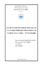 Xây dựng chương trình thiết kế tàu cá vỏ thép theo quy phạm phân cấp và đóng tàu cá biển tcvn67182000