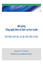 Công nghệ web và dịch vụ trực tuyến  tạ tuấn an