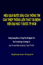 Hiệu quả bước đầu của thông tim can thiệp thông liên thất tại bệnh viện đại học y dược tp. hcm