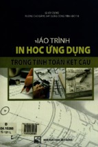 Giáo trình tin học ứng dụng trong tính toán kết cấu  trần tuấn lon