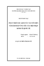 Phát triển du lịch tây nguyên đến năm 2020 đáp ứng yêu cầu hội nhập kinh tế quốc tế