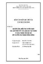 điều tra các lâm phần tốt cho cây keo tai tượng để chuyển hóa thành rừng giống